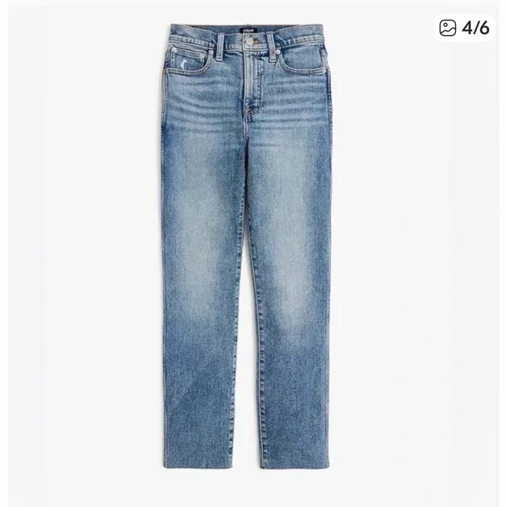 NWT J. Crew Women's Straight Leg classic vintage all day stretch Blue Jeans